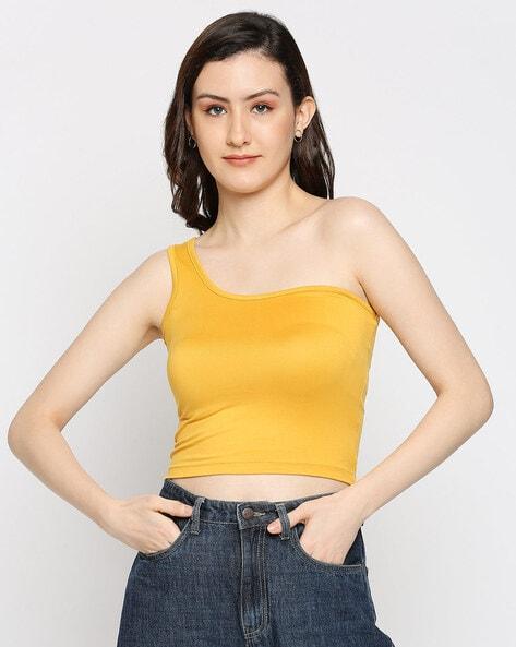 solid regular one shoulder  top