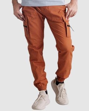 solid relaxed fit cargo pants