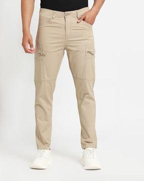 solid relaxed fit cargo pants