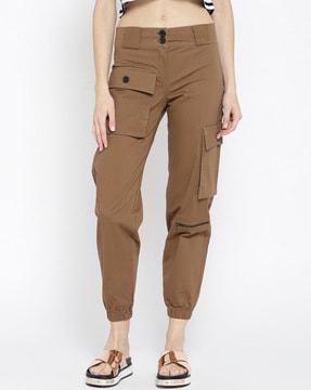 solid relaxed fit cargo pants