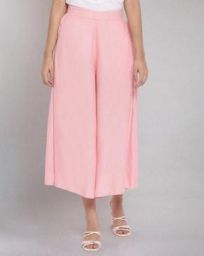 solid relaxed fit culottes