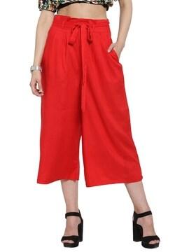 solid relaxed fit culottes