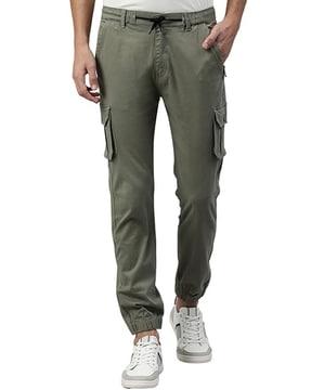 solid relaxed fit jogger pants