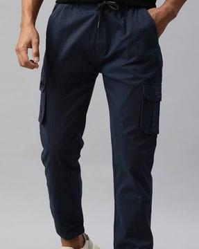 solid relaxed fit jogger pants