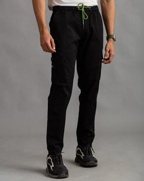 solid relaxed fit jogger pants