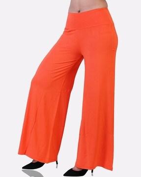 solid relaxed fit palazzos