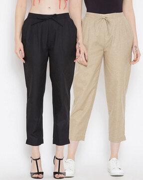 solid relaxed fit trouser pants