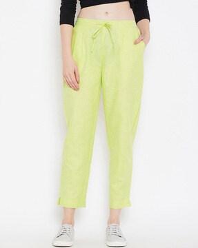 solid relaxed fit trousers