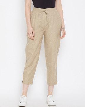 solid relaxed fit trousers