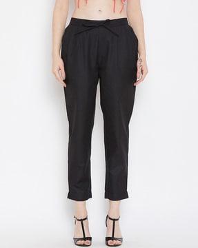 solid relaxed fit trousers