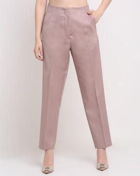 solid relaxed fit trousers