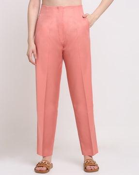 solid relaxed fit trousers