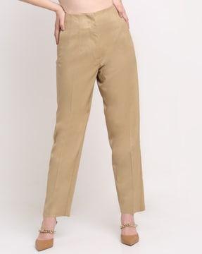 solid relaxed fit trousers