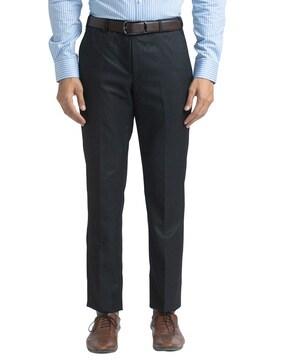 solid relaxed fit trousers