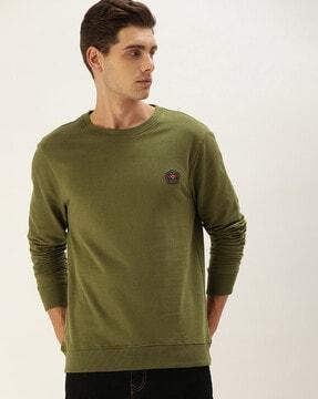 solid round-neck sweatshirt