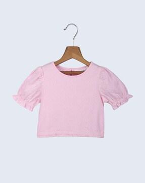 solid round neck top