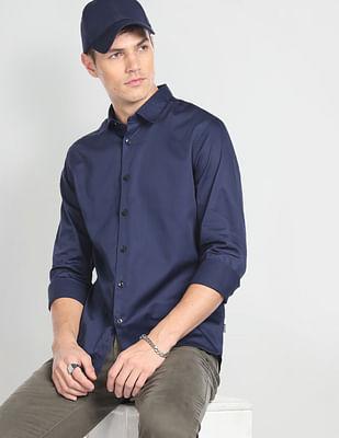 solid sateen shirt