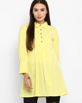 solid shirt dress