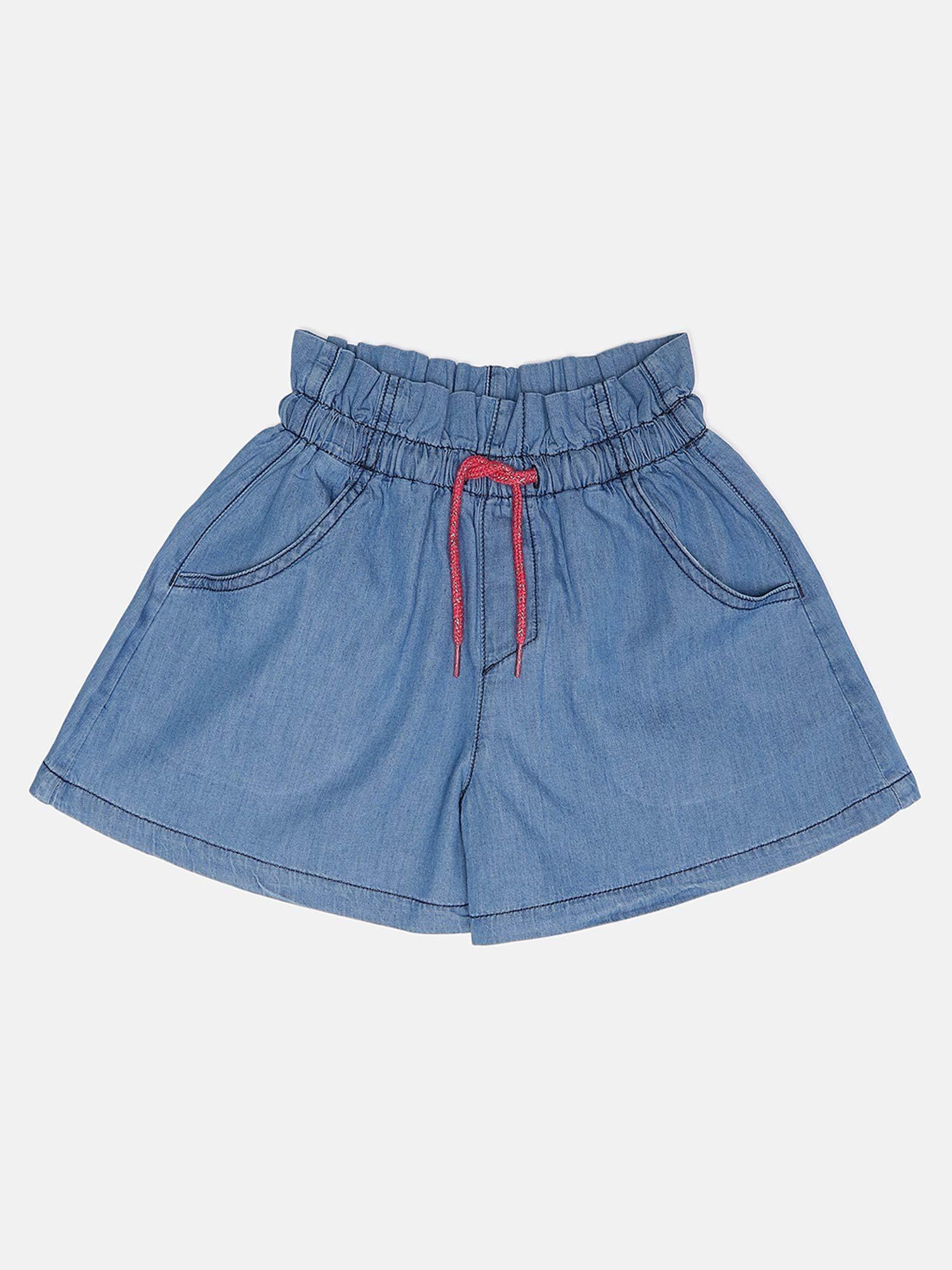 solid shorts- blue