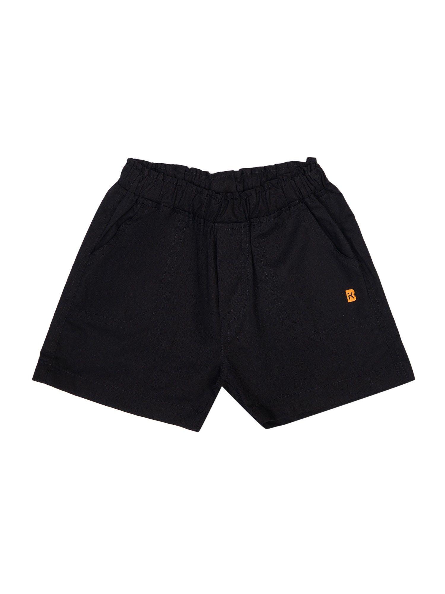 solid shorts-black