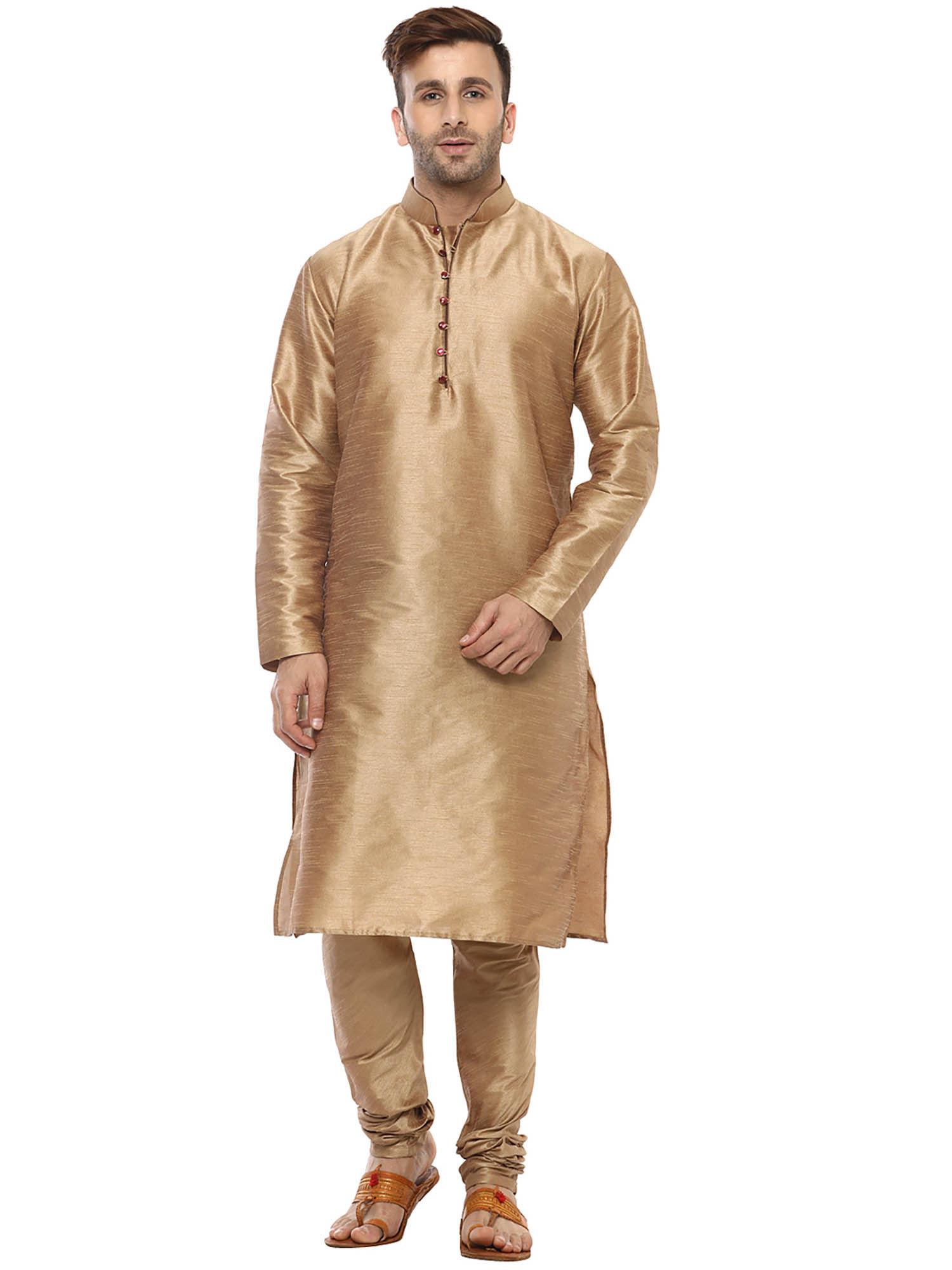 solid silk kurta and pyjama (set of 2)