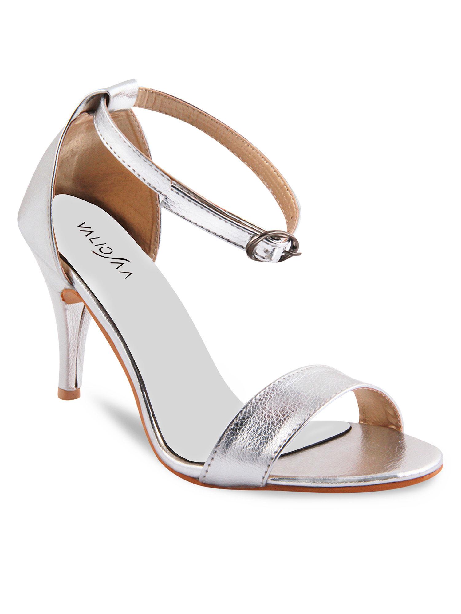 solid silver sandals