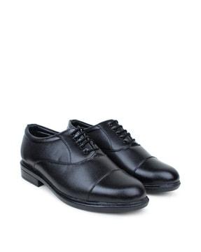 solid sleep-on lace up formal shoes