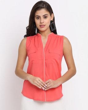 solid sleeveless top