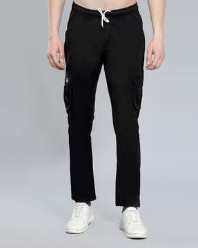 solid slim fit cargo pants