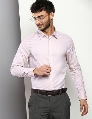 solid slim fit casual shirt