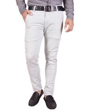 solid slim fit chinos