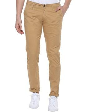 solid slim fit chinos