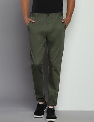 solid slim fit chinos