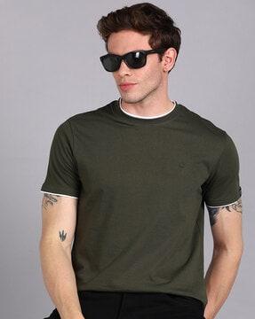 solid slim fit crew- neck t-shirt