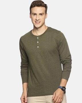 solid slim fit henley t-shirt