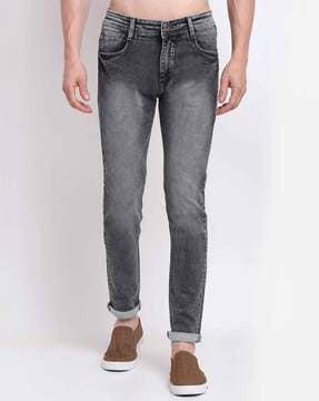 solid slim fit jeans