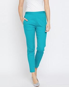 solid slim fit pants