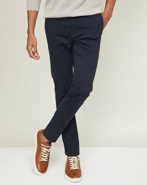 solid slim fit pants