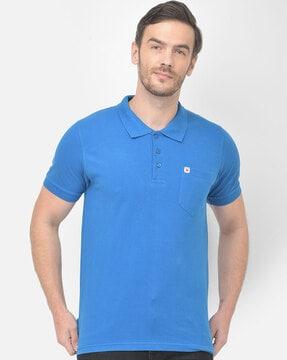 solid slim fit polo t-shirt