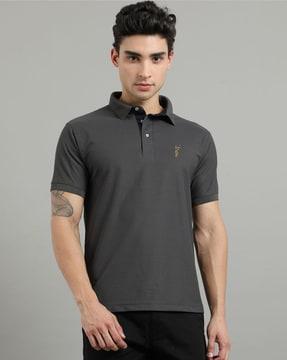 solid slim fit polo t-shirt