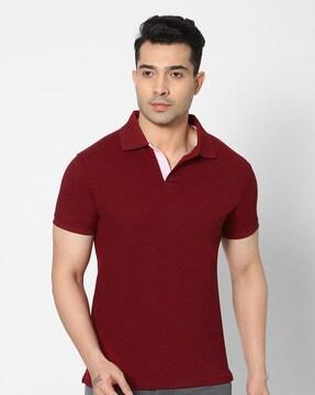 solid slim fit polo t-shirt
