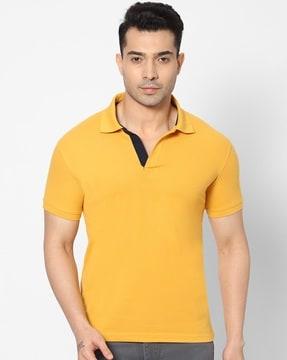 solid slim fit polo t-shirt