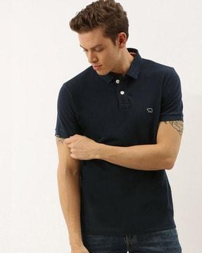 solid slim fit polo t-shirt