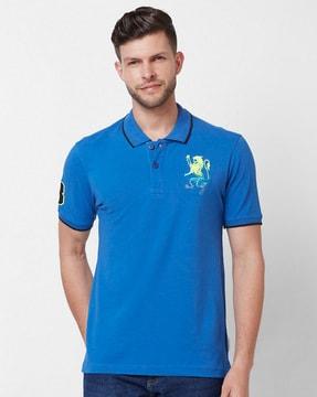 solid slim fit polo t-shirt