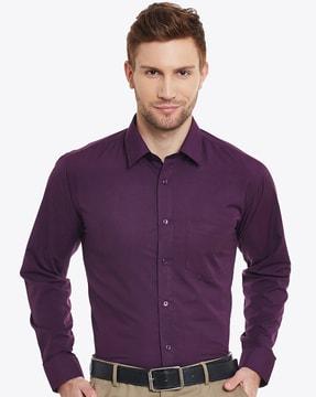 solid slim fit shirt