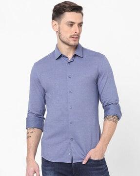 solid slim fit shirt