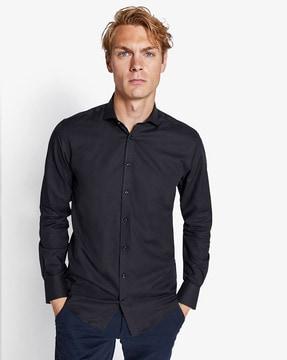 solid slim fit shirt