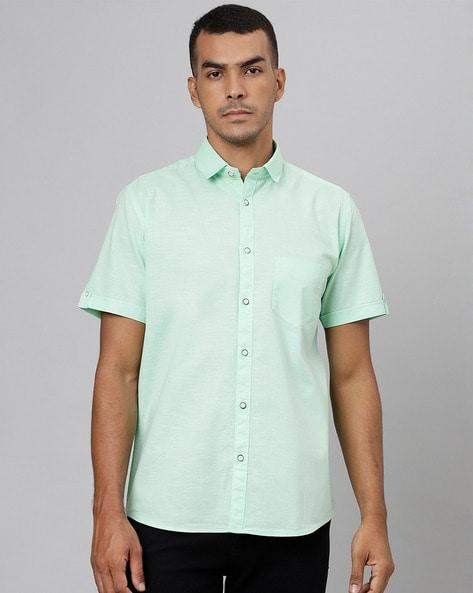 solid slim fit shirt