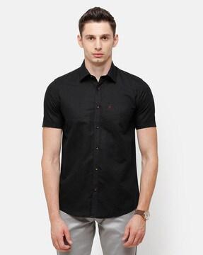 solid slim fit shirt