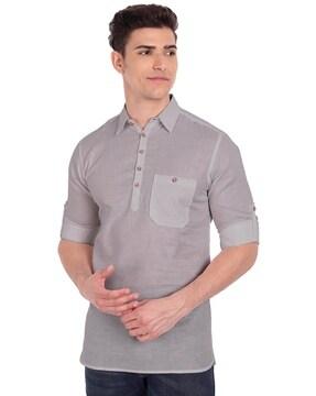 solid slim fit shirt